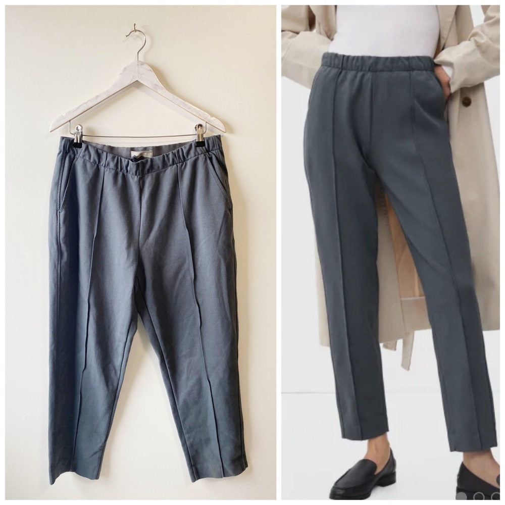EVERLANE The Dream Pant in Slate Gray Stretch Structured XL